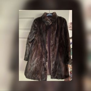 Brown mink coat